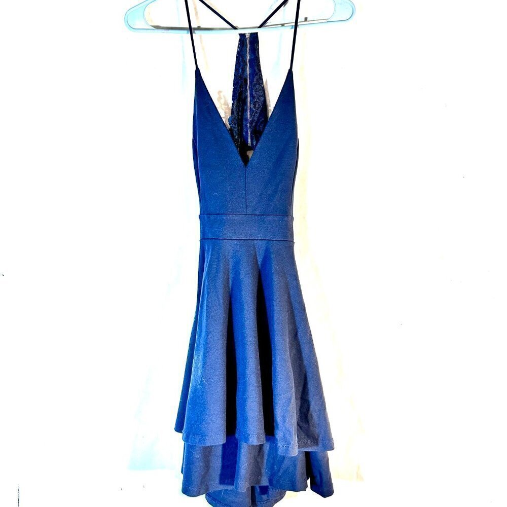 Windsor Dress Size Medium BLue Sexy Open Back Tulip Balletcore Ballerina - Picture 3 of 8